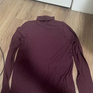 Aerie Deep Burgundy Long Sleeve Top
